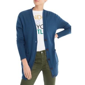 J. Crew Oversized Cardigan in Twilight Woods Green XS